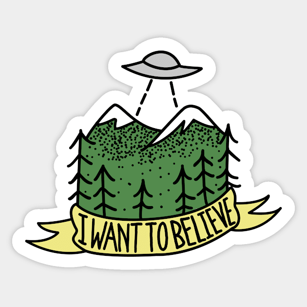 want to believe Sticker by halfabubble